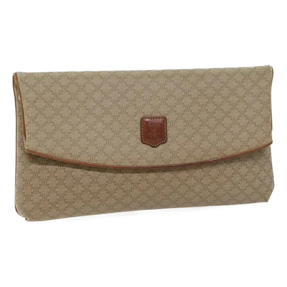 CELINE Macadam Canvas Clutch Bag Beige - Picture 1 of 16